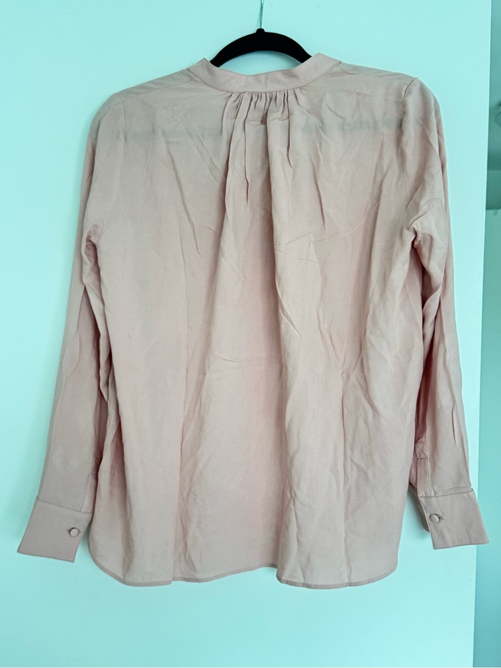 Zadig & Voltaire Blush Pink V-Neck Long Sleeve Blouse - Picture 6 of 8